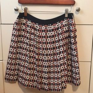 J. Crew silk a line pleated skirt